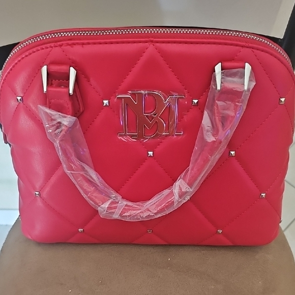 Badgley Mischka Handbags - Badgley Mischka Red Quilted Handbag